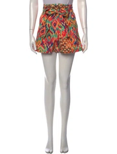 Pre-owned Chufy Printed Mini Shorts In Black