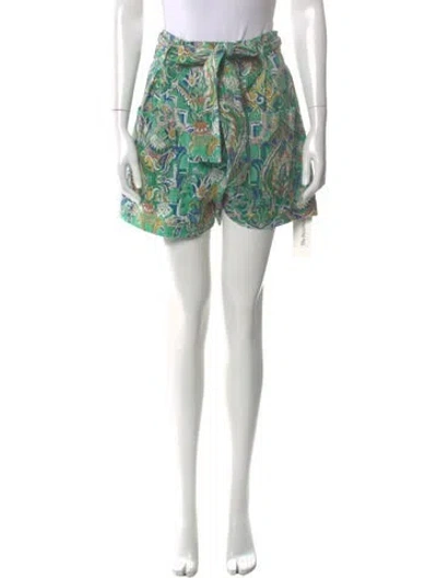 Pre-owned Chufy Printed Mini Shorts In Green