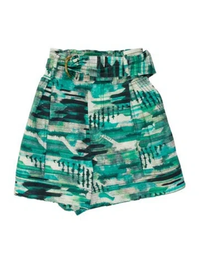 Pre-owned Chufy Printed Mini Shorts In Green