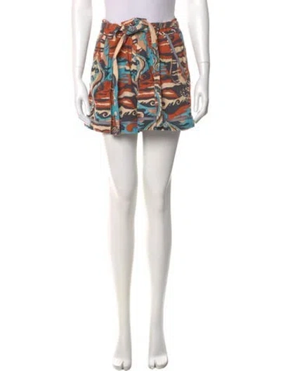 Pre-owned Chufy Printed Mini Shorts In Neutral