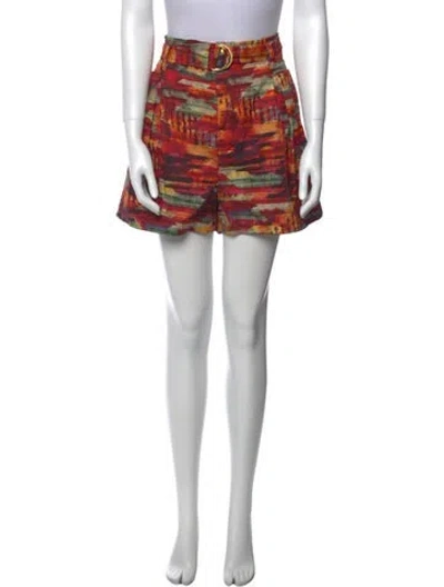 Pre-owned Chufy Printed Mini Shorts In Red