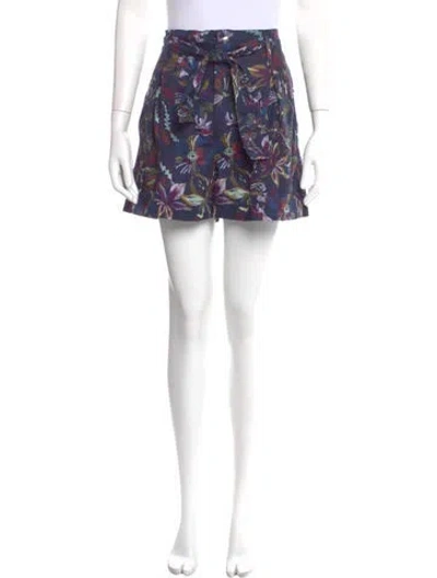 Pre-owned Chufy Printed Mini Shorts W/ Tags In Green