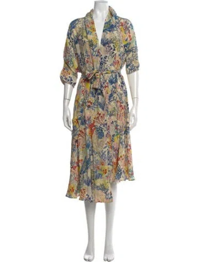 Pre-owned Chufy Printed Robe In Neutral