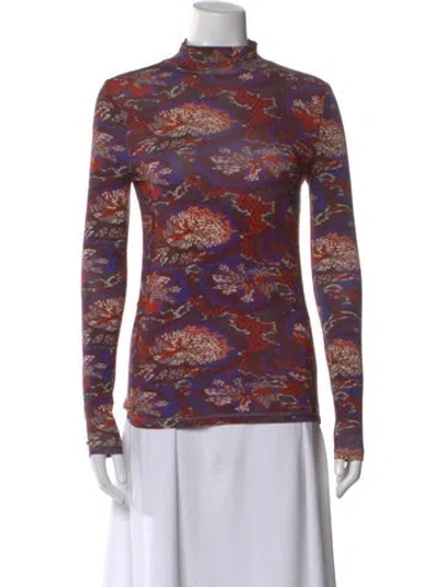 Pre-owned Chufy Printed Turtleneck Top In Multi