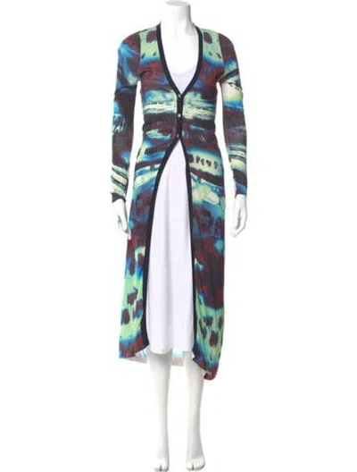 Pre-owned Chufy Printed V-neck Sweater In Multi