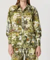 Chufy Sierra Button Down Shirt In Eden Green In Multi