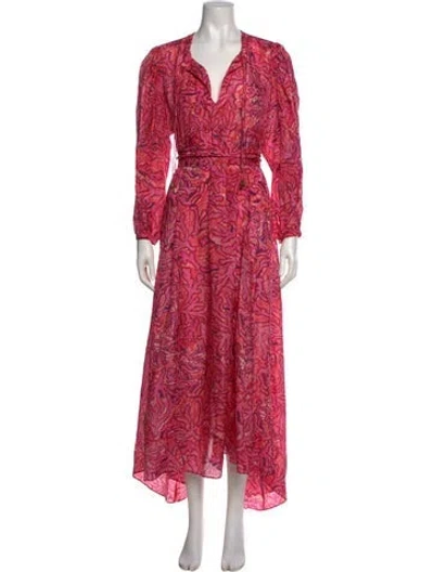 Pre-owned Chufy Silk Long Dress In Pink