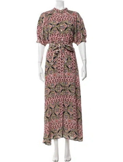 Pre-owned Chufy Silk Long Dress In Red
