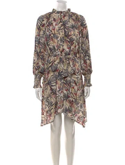 Pre-owned Chufy Silk Midi Length Dress In Neutrals