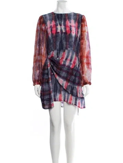 Pre-owned Chufy Silk Mini Dress In Multi