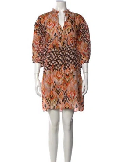 Pre-owned Chufy Silk Mini Dress In Orange