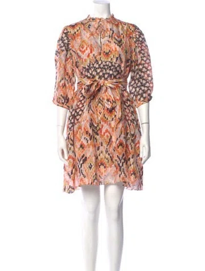 Pre-owned Chufy Silk Mini Dress W/ Tags In Orange