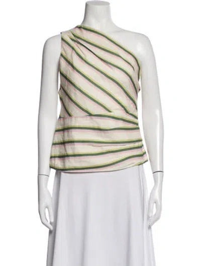 Pre-owned Chufy Striped One-shoulder Top In Multicolor