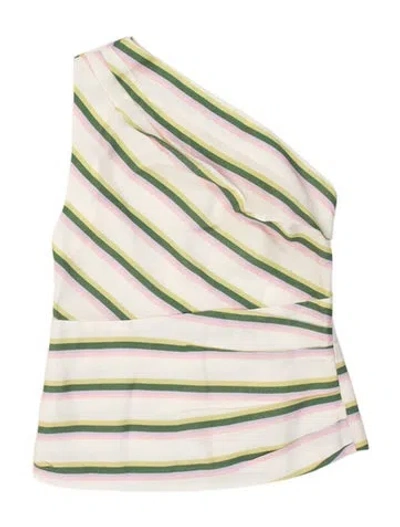 Pre-owned Chufy Striped Short Sleeve Blouse In Multi