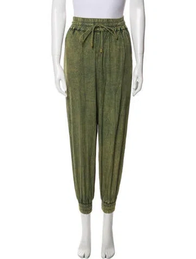 Pre-owned Chufy Striped Skinny Leg Pants W/ Tags In Green