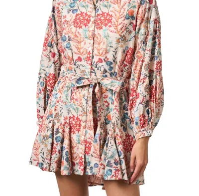 Chufy Thomas Print Dress In Beige Floral In Brown