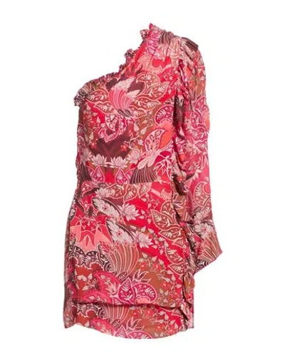 Chufy Woman Mini Dress Fuchsia Size M Viscose In Pink