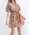 Chufy Yindy Silk Mini Dress In Haral Brown In Multi