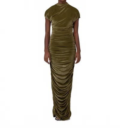Chuks Collins Angelina Jolie Dress In Olive Green