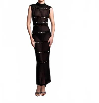 Chuks Collins Ife Midi Dress In Black