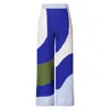 Chuks Collins Men's Luka Pants - Ocean Print Oversized Blue Pant In Blue