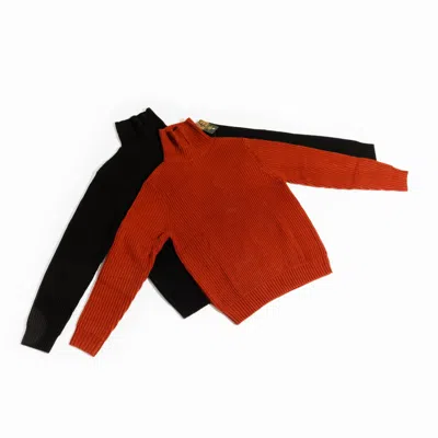 CHUKS COLLINS MEN'S BROWN - TURTLE NECK SWEATER -CHUKS COLLINS DIFFUSION COLLECTION - TASOU - THE ATHLETIC SIDE OF