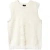 Chuks Collins Men's Neutrals Oke Sleeveless Cream Top In White