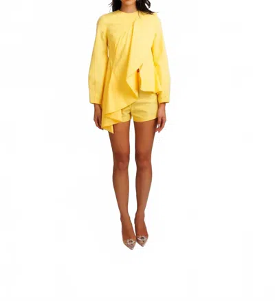 Chuks Collins Tamron Top & Mini Shorts Set In Yellow