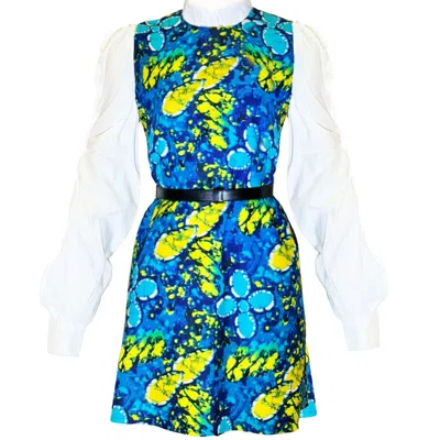 Chuks Collins Women's Ajah Collection – Printed A-line Dress In Blue