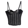 Chuks Collins Women's Black Ajah New Collection Drop2-mesh Corset Set