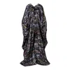 Chuks Collins Women's Black / Grey Ngozie Illusion Drape Jumpsuit - Blue & Grey In Black/grey