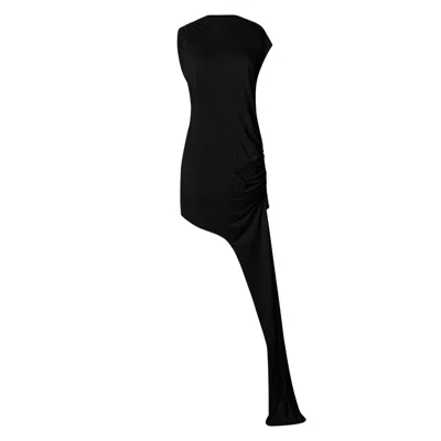 Chuks Collins Women's Bri Unisex Sleeveless Black Dress-top
