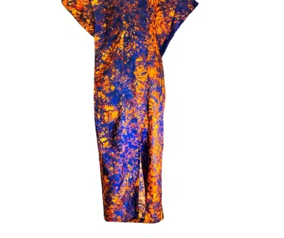 CHUKS COLLINS WOMEN'S MIDDLE SLIT LONG DRESS IN YELLOW/ORANGE