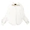 Chuks Collins Women's Anne Detachable Back White Shirt -   Diffusion Collection - Tasou - The Athleti In White