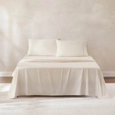Chuks Collins X Lush Decor Linear Cotton Sheet Set In White