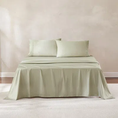 Chuks Collins X Lush Decor Pleat Cotton Sheet Set In Green