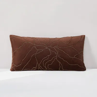 Chuks Collins X Lush Decor Roots Cotton Pillow Cover In Brown
