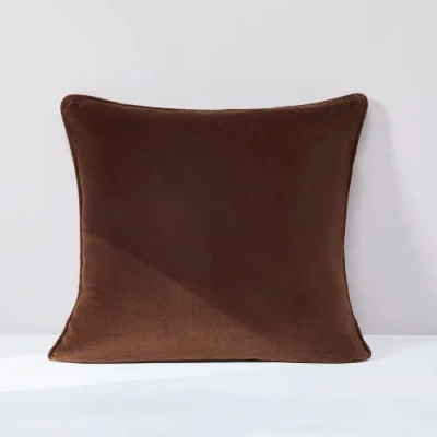 Chuks Collins X Lush Decor Terran Velvet Pillow Cover In Brown