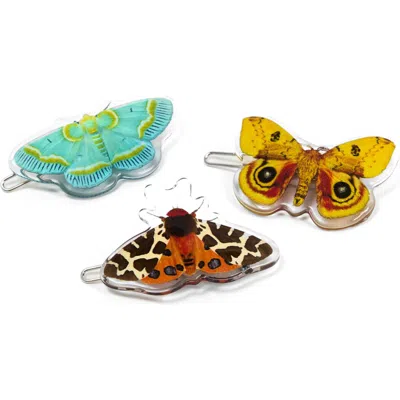 Chunks 3-pack Assorted Butterfly Hair Clips In Multicolor