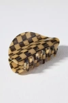 Chunks Checkered Claw Clip In Brown