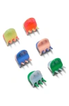CHUNKS JESTER ASSORTED 6-PACK MICRO CLAW CLIPS