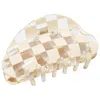 Chunks Medium Checker Hair Claw Clip Clear In Clear
