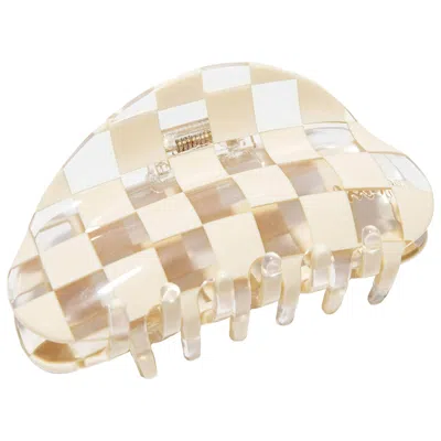 Chunks Medium Checker Hair Claw Clip Clear