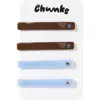 Chunks Slides Set Of 4 Assorted Barrettes In Brown/periwinkle