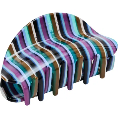 Chunks Suki Stripe Jawbreaker Claw Clip In Purple Multi