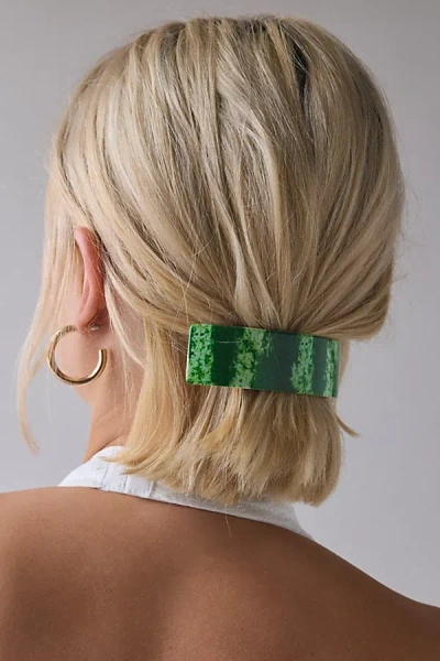 Chunks Watermelon Rind Barrette In Green, Women's At Urban Outfitters