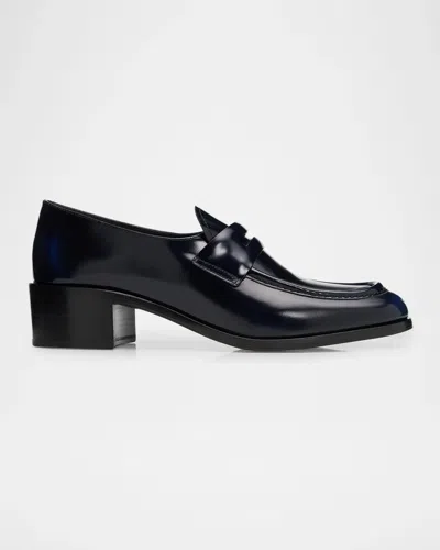 Church & Apos;s 50mm Leather Penny Loafer Pumps In Black