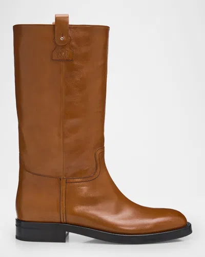 Church & Apos;s Peyton Leather Mid-calf Boots In Noce