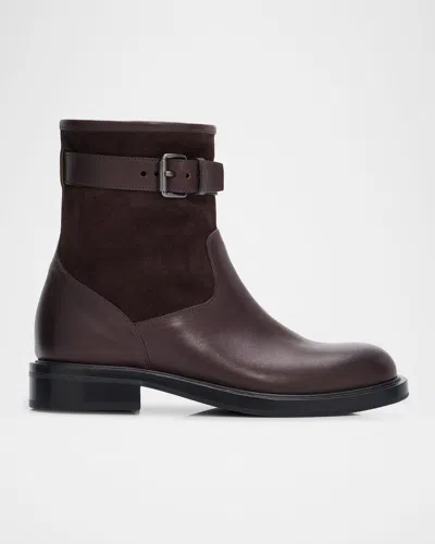 Church & Apos;s Sylvie Leather And Suede Boots In Brown