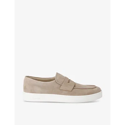 Church Mens Beige Nailsea Slip-on Suede Loafers